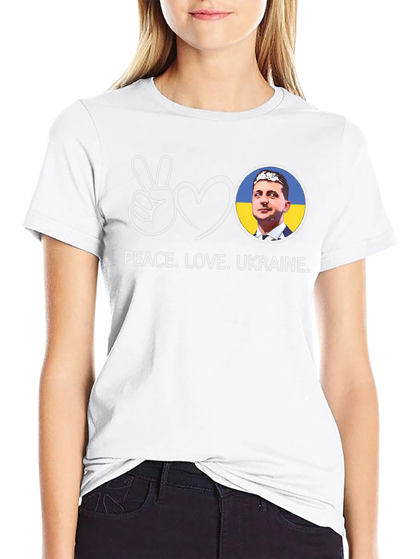 Camiseta Paz Amor Ucrania Zelensky