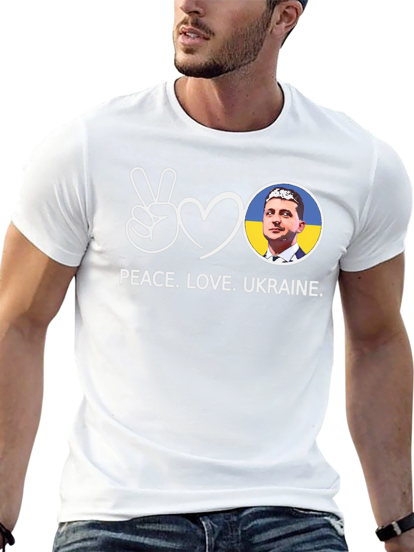 Camiseta Paz Amor Ucrania Zelensky
