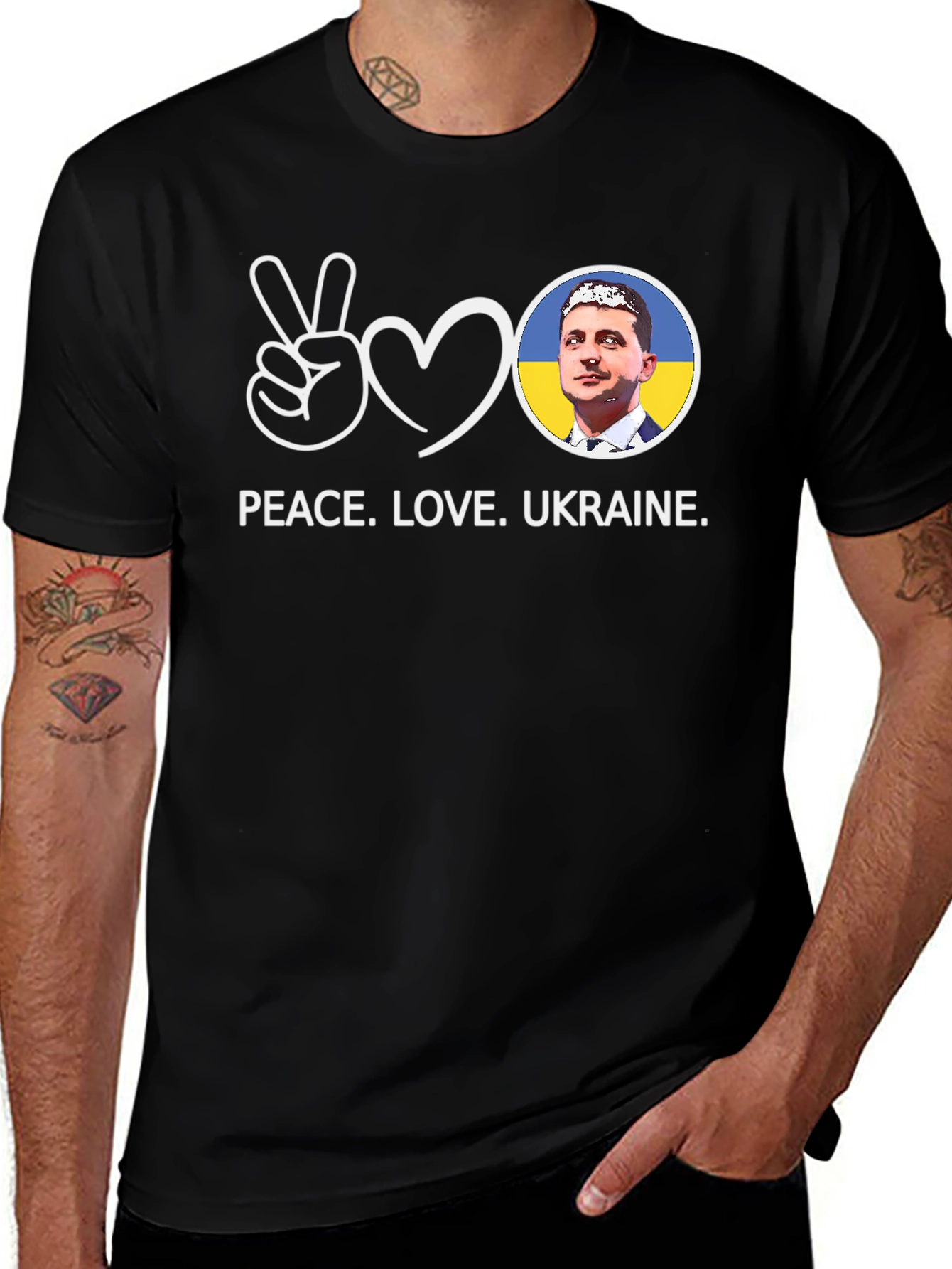 Camiseta Paz Amor Ucrania Zelensky