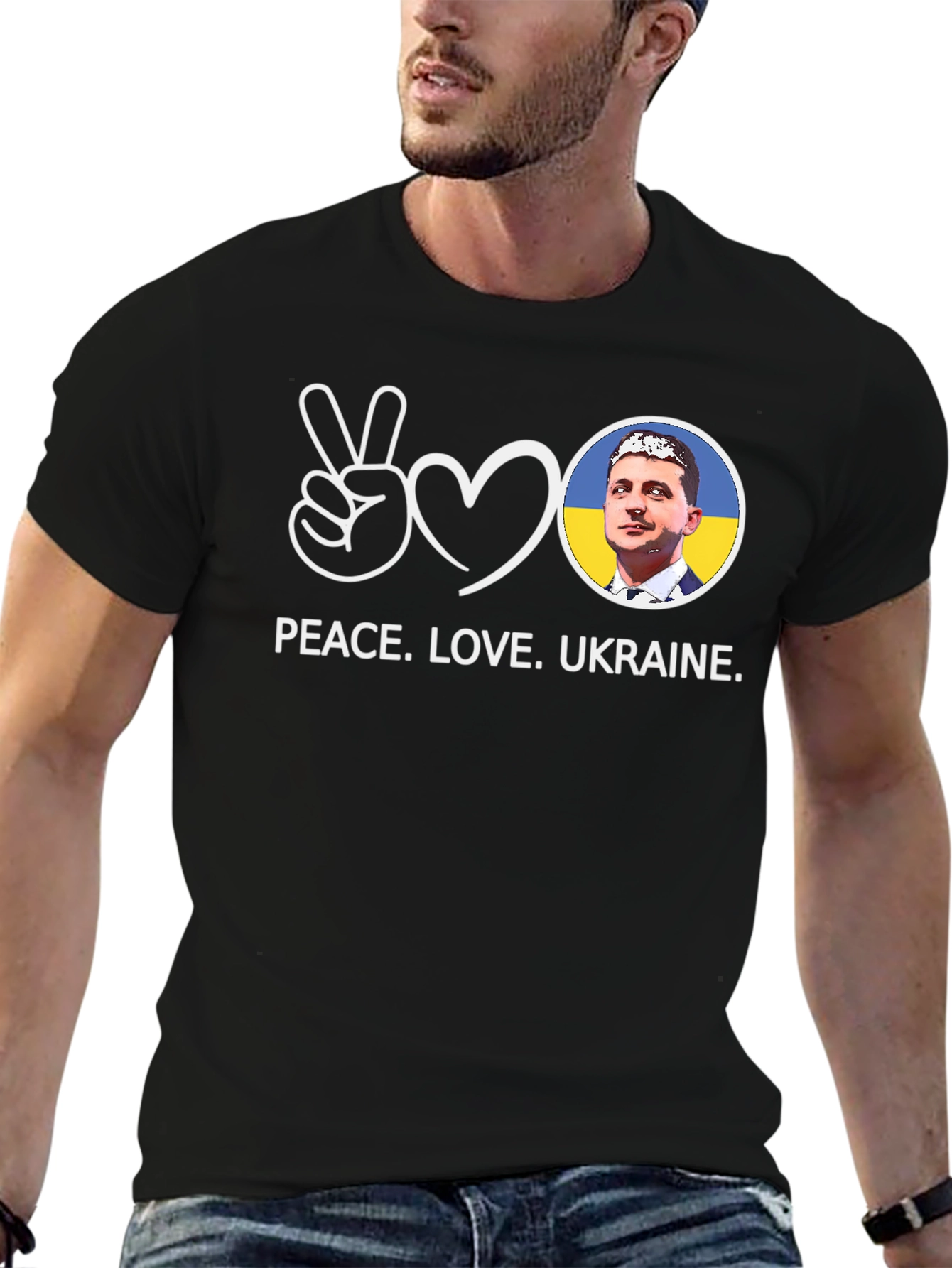 Camiseta Paz Amor Ucrania Zelensky