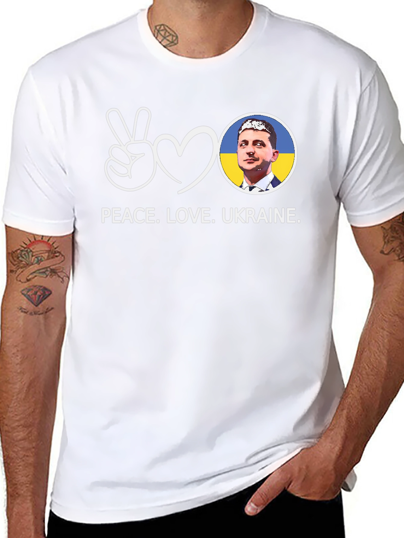 Camiseta Paz Amor Ucrania Zelensky