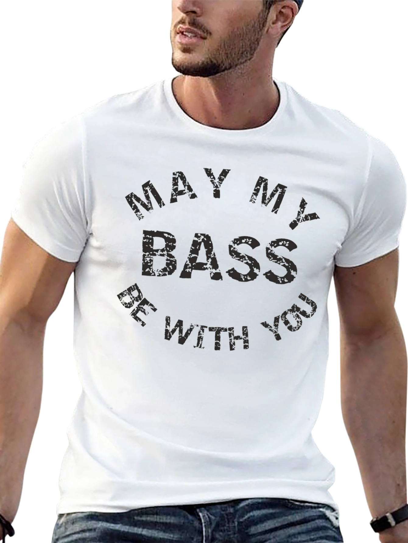 Camiseta Hombre May My Bass Be With You