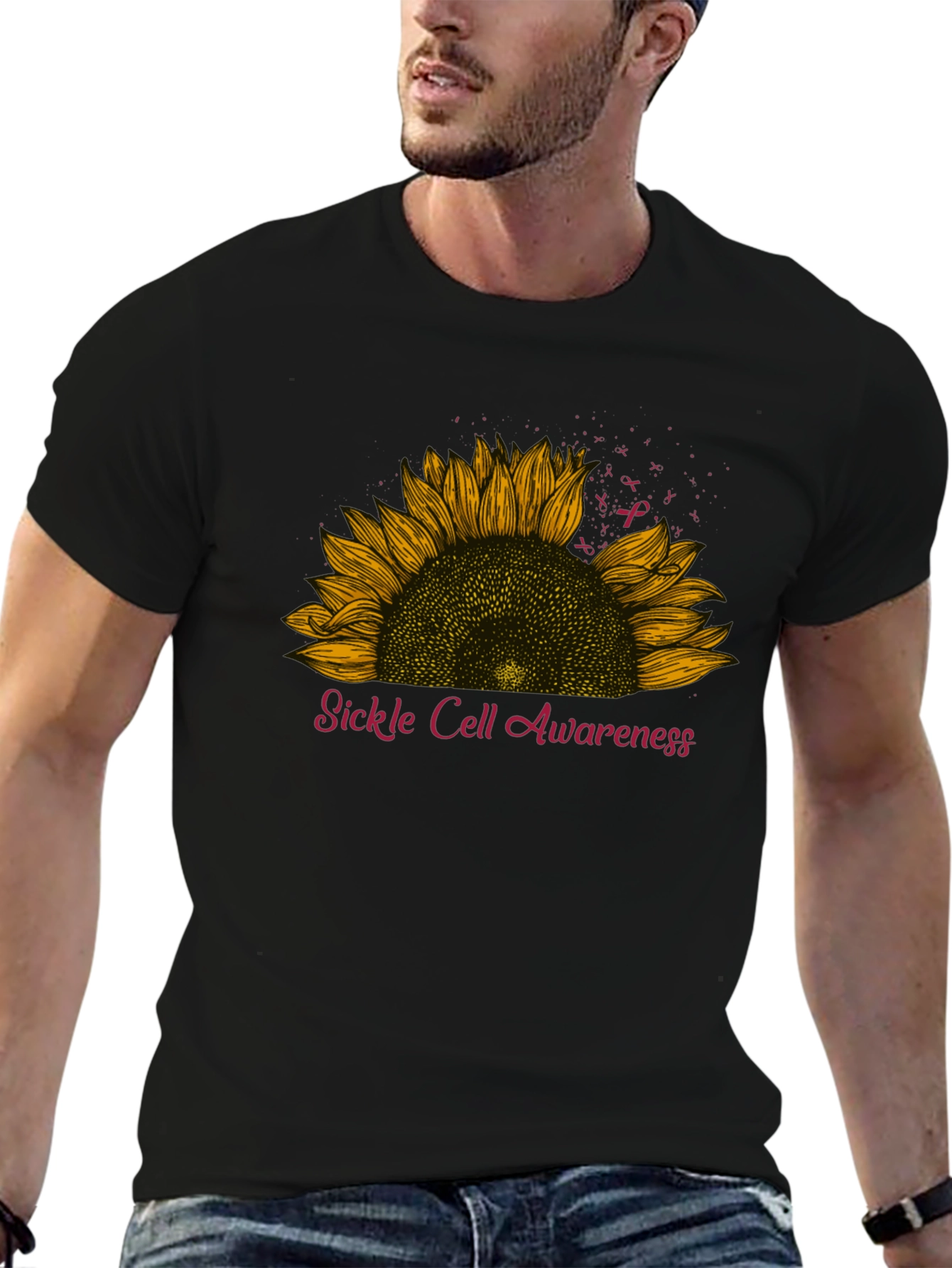 Camiseta Conciencia de Células Falciformes Girasol