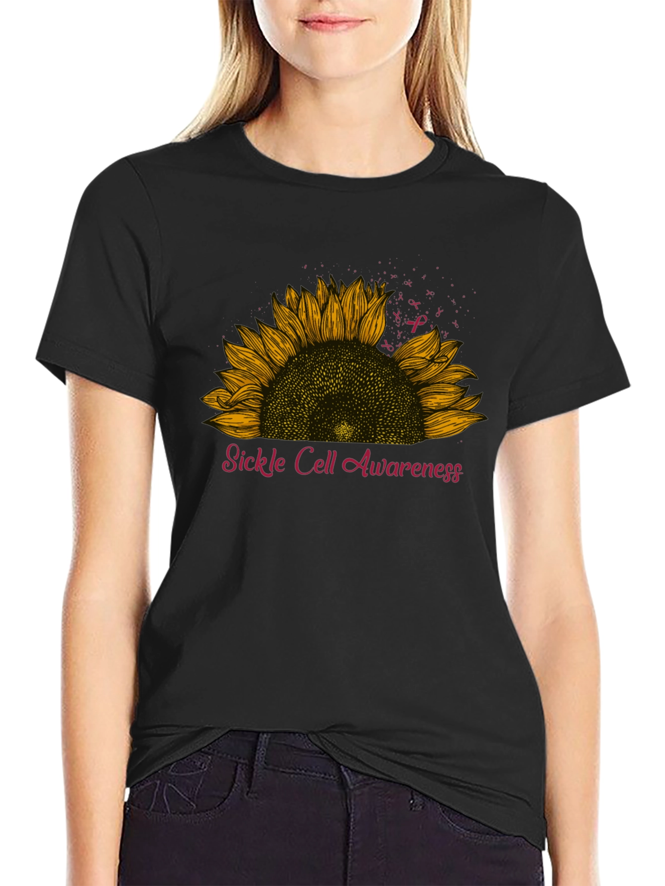 Camiseta Conciencia de Células Falciformes Girasol