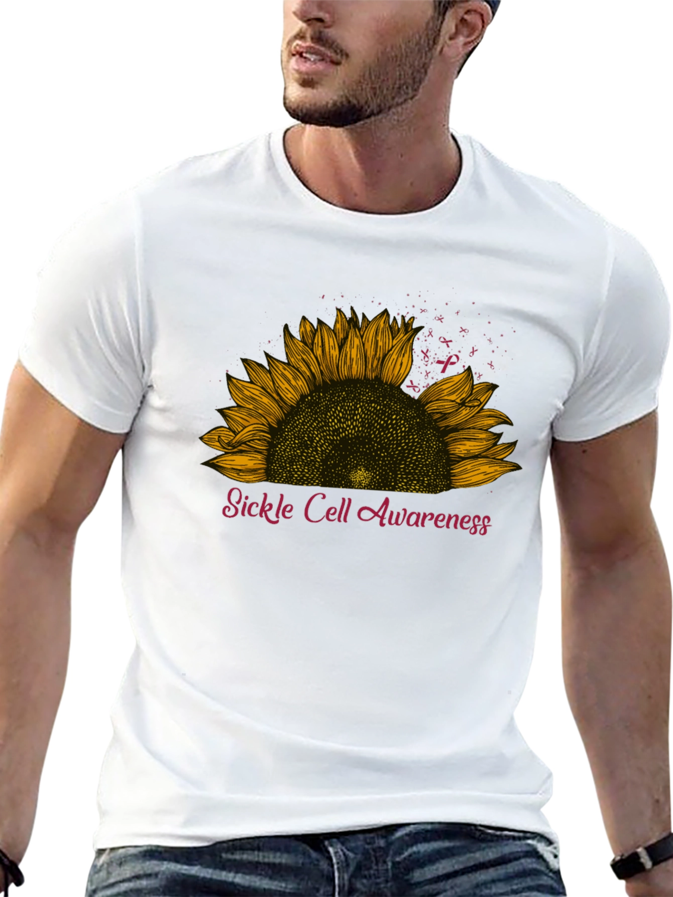 Camiseta Conciencia de Células Falciformes Girasol
