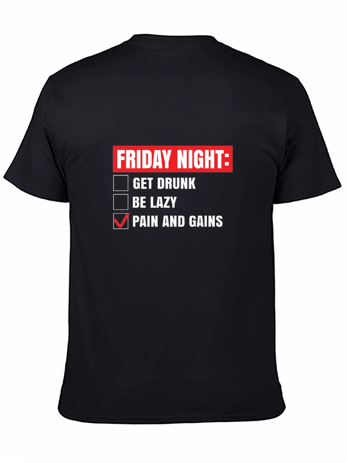 Camiseta Negra: Viernes Noche - ¡Dolor y Ganancias!