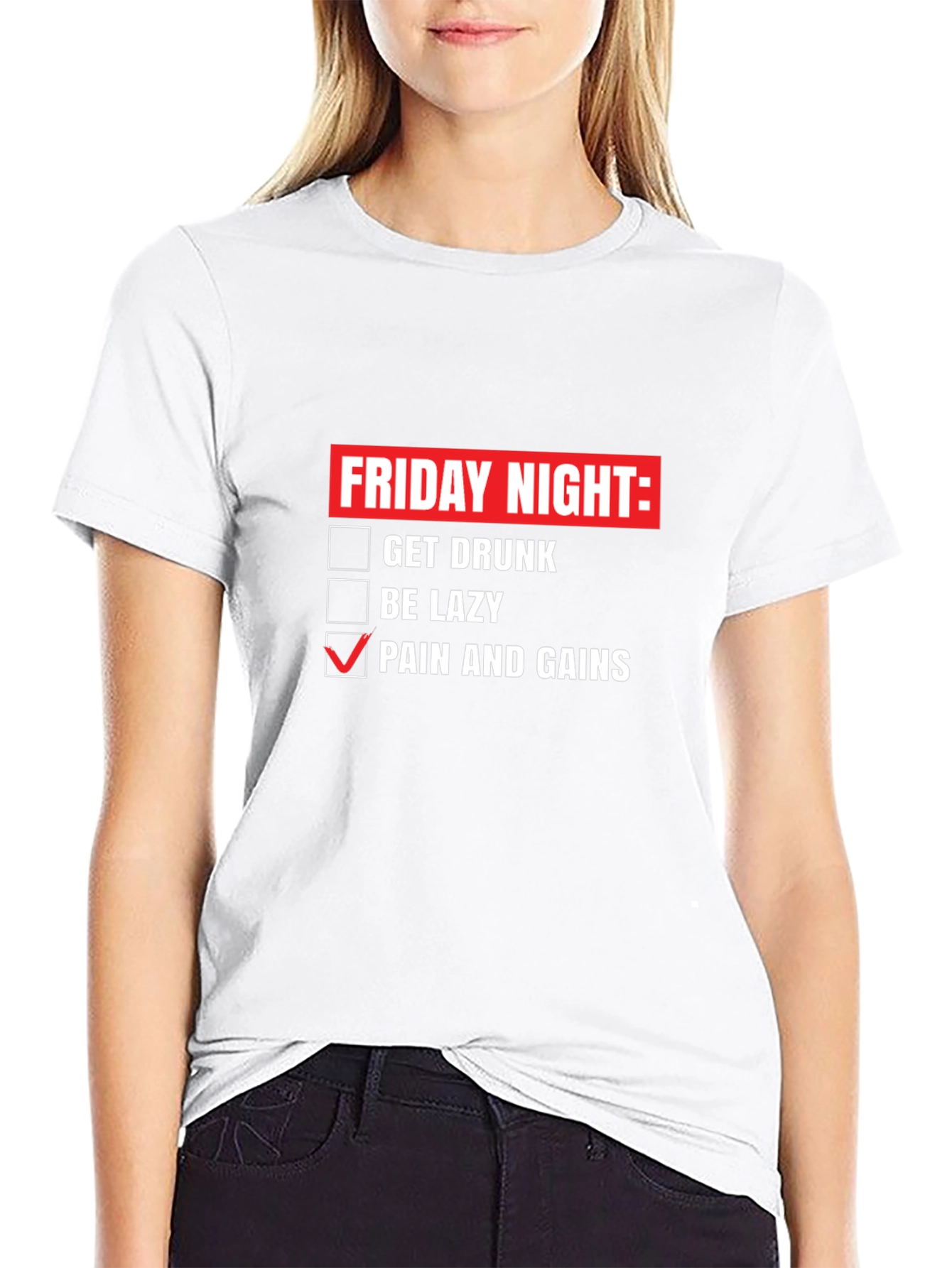 Camiseta Negra: Viernes Noche - ¡Dolor y Ganancias!