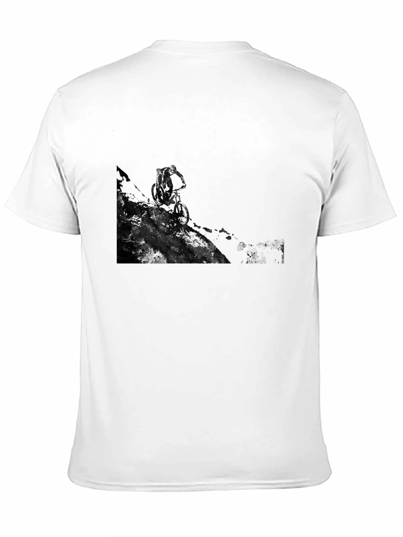 Camiseta Negra Estampada Hombre Casual