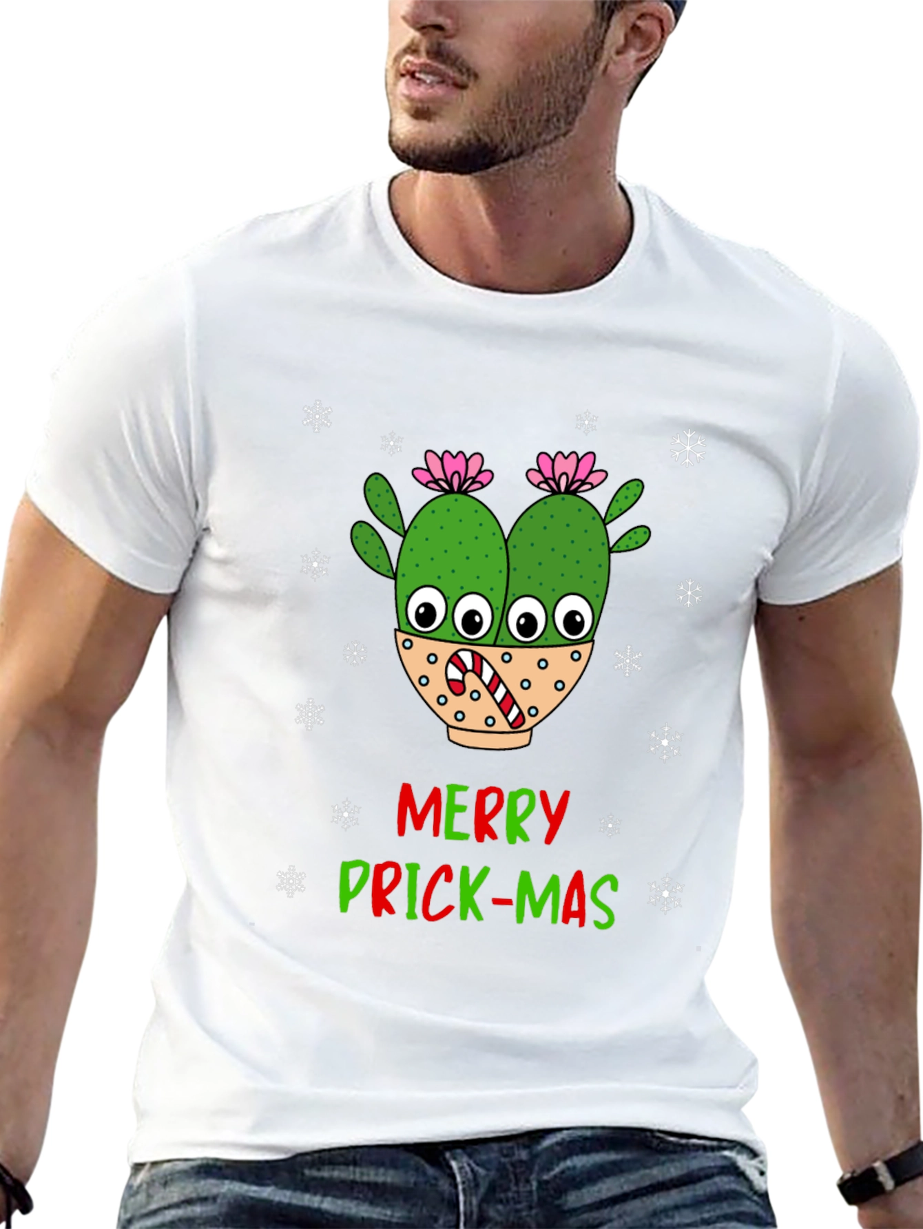 Camiseta Navideña Cactus Merry Prick-Mas