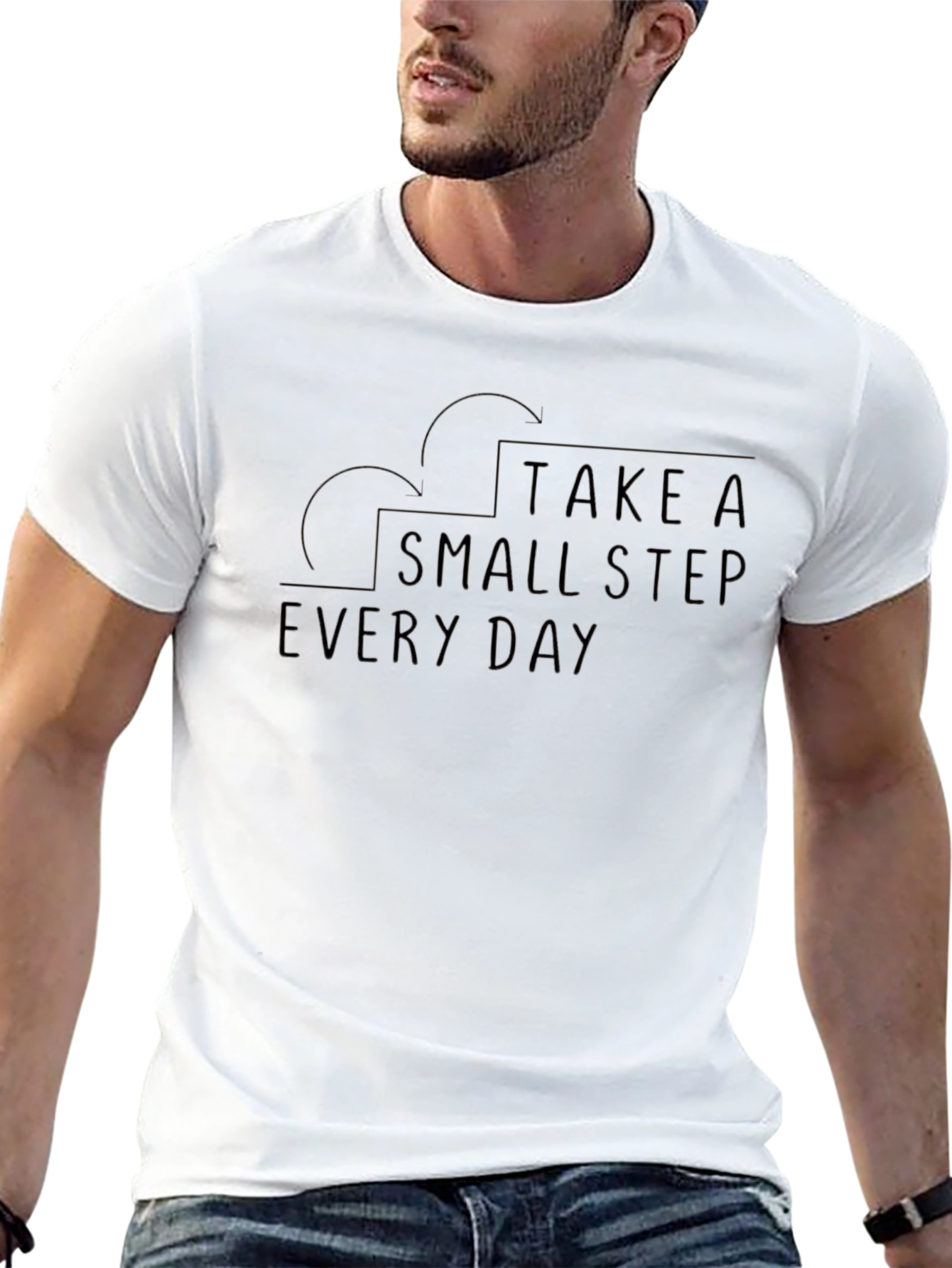 Take A Small Step Every Day Black T-Shirt