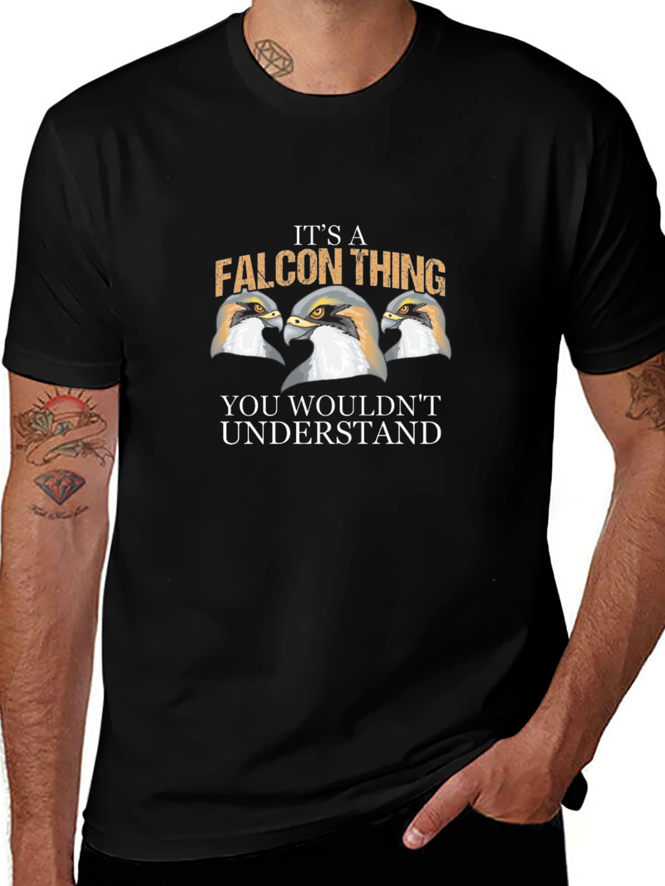 Camiseta Negra Es Cosa de Halcones