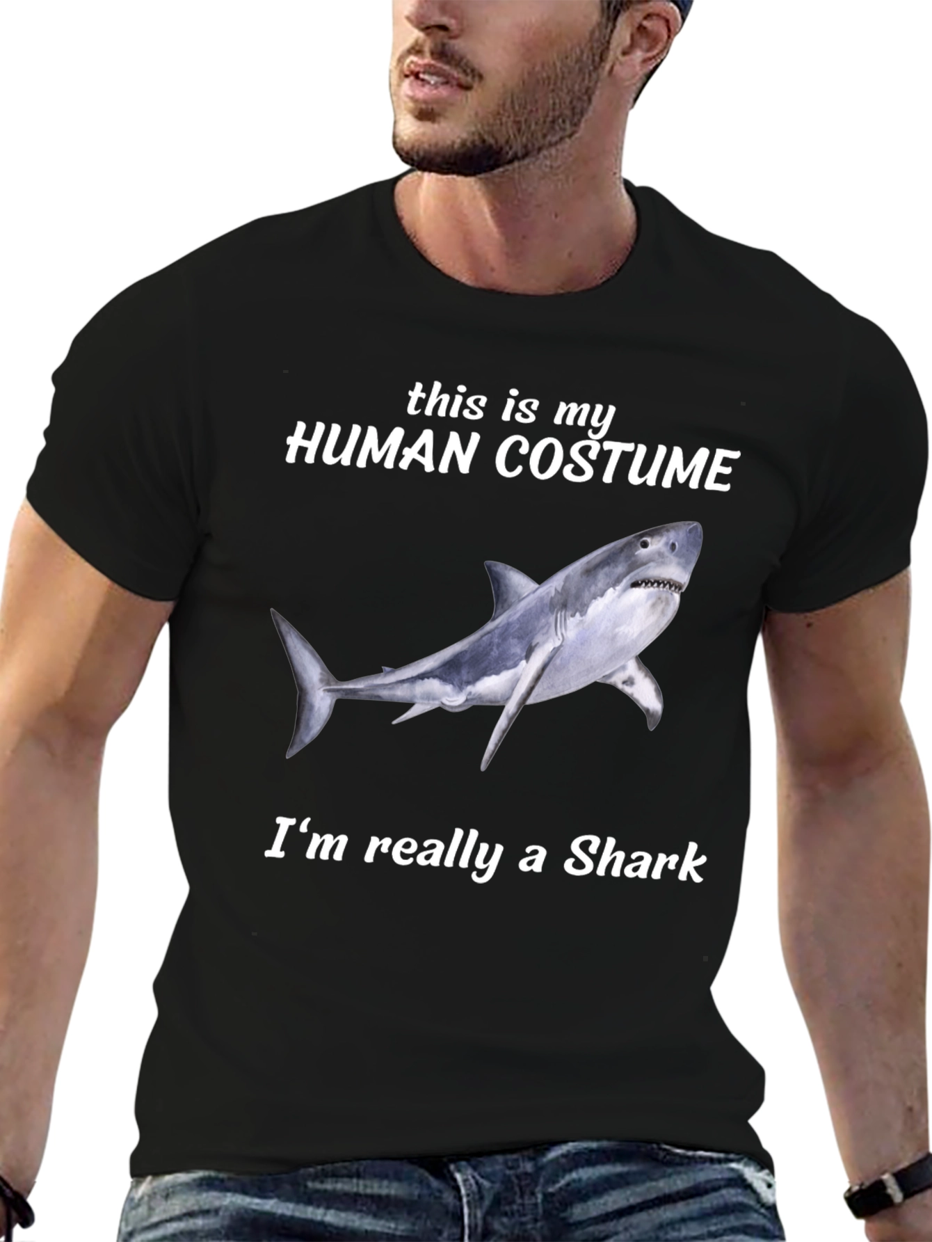 Camiseta Disfraz de Tiburón - Humor Divertido