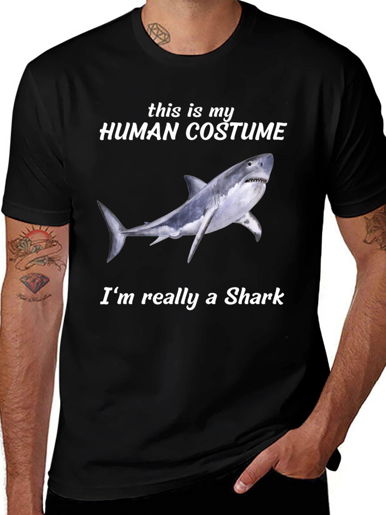 Camiseta Disfraz de Tiburón - Humor Divertido