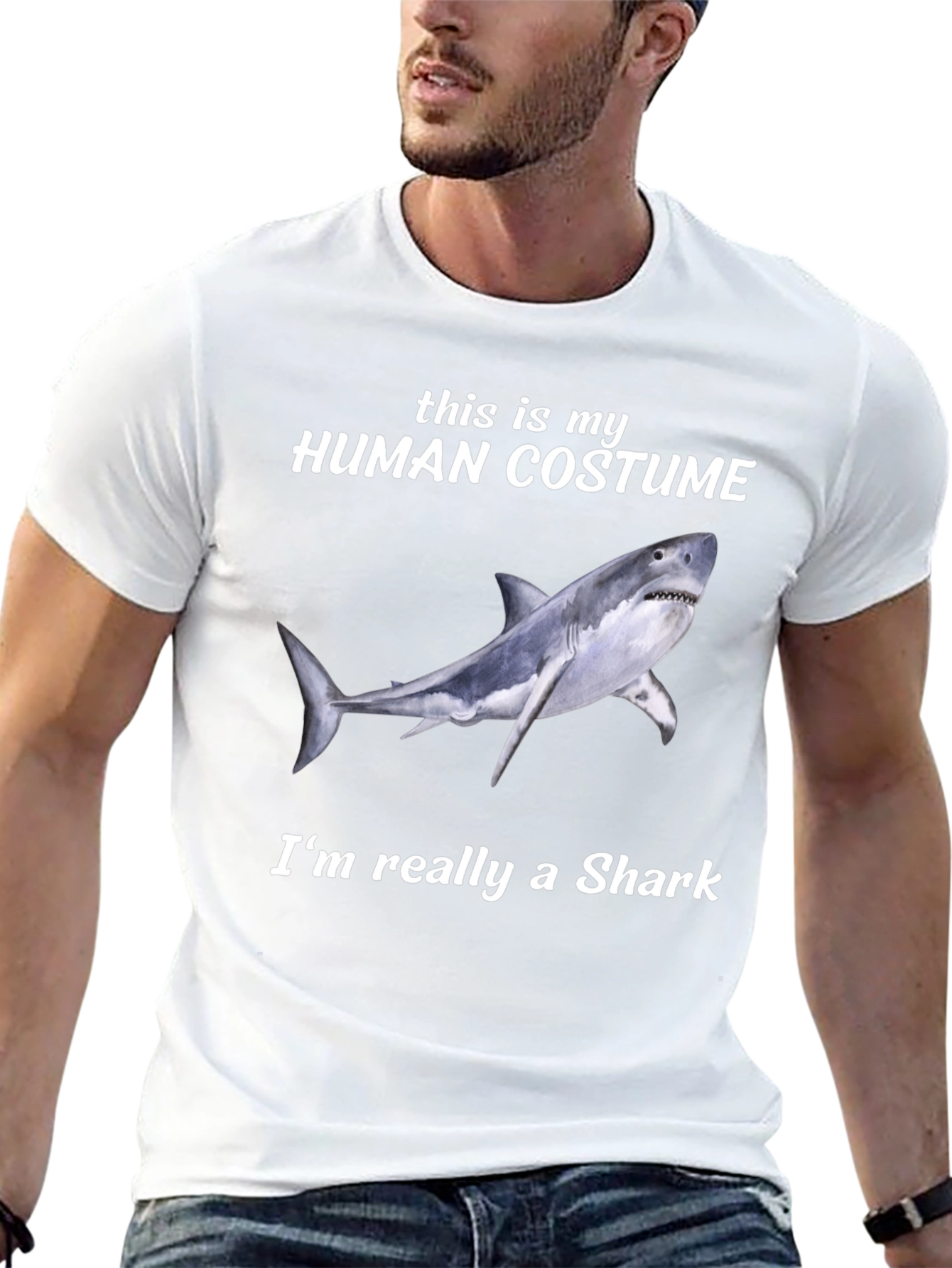 Camiseta Disfraz de Tiburón - Humor Divertido