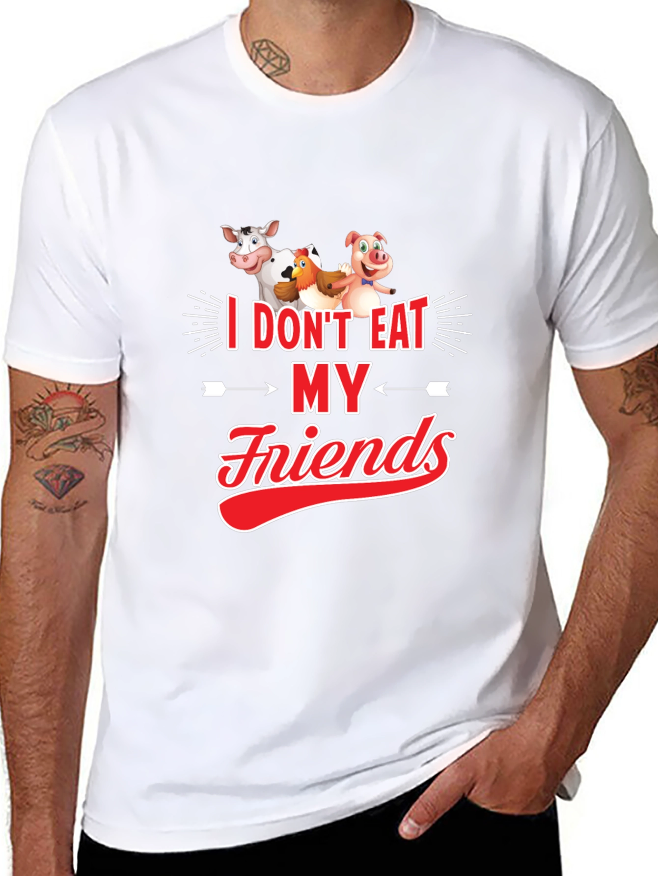 Camiseta Vegana: No Como a Mis Amigos