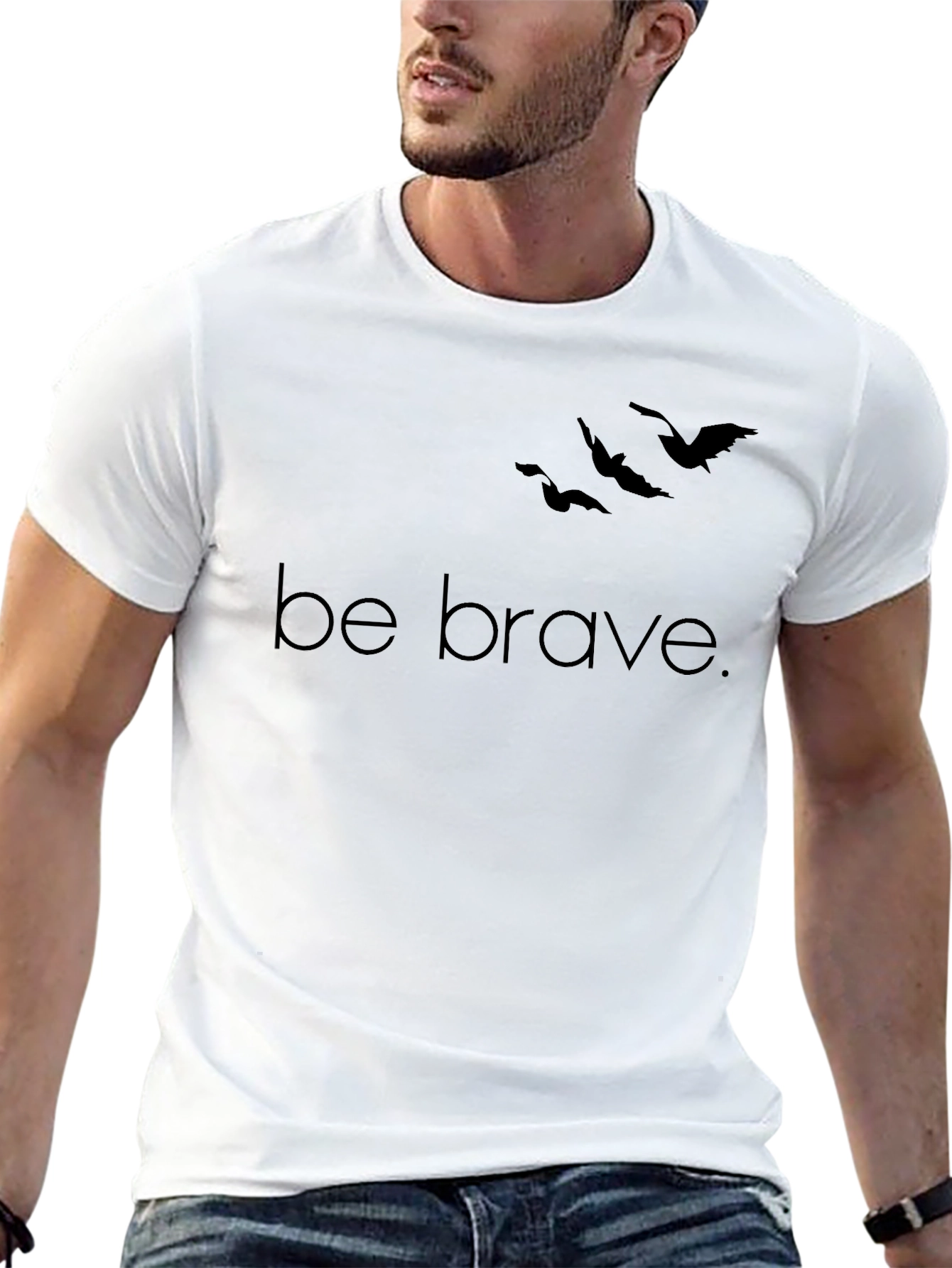 Camiseta Negra Be Brave para Hombre