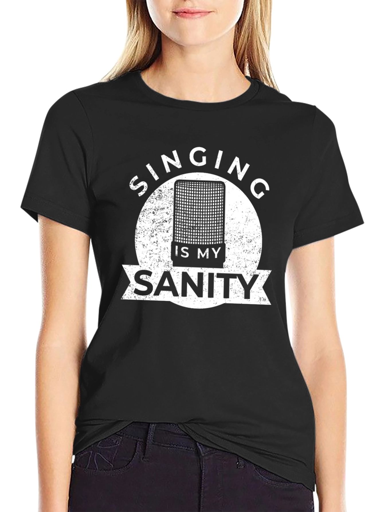 Camiseta Negra: Cantar es mi Sanidad