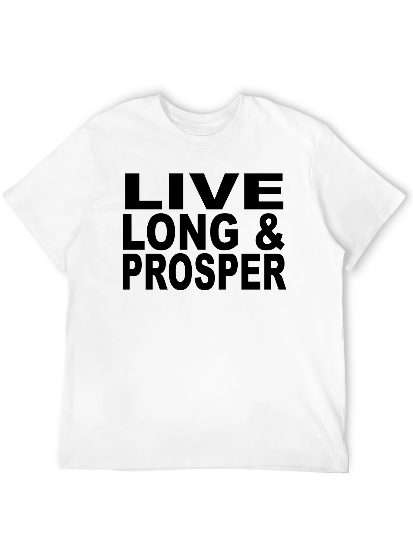 Camiseta Negra: Vive Largo y Prospera - Estilo Casual