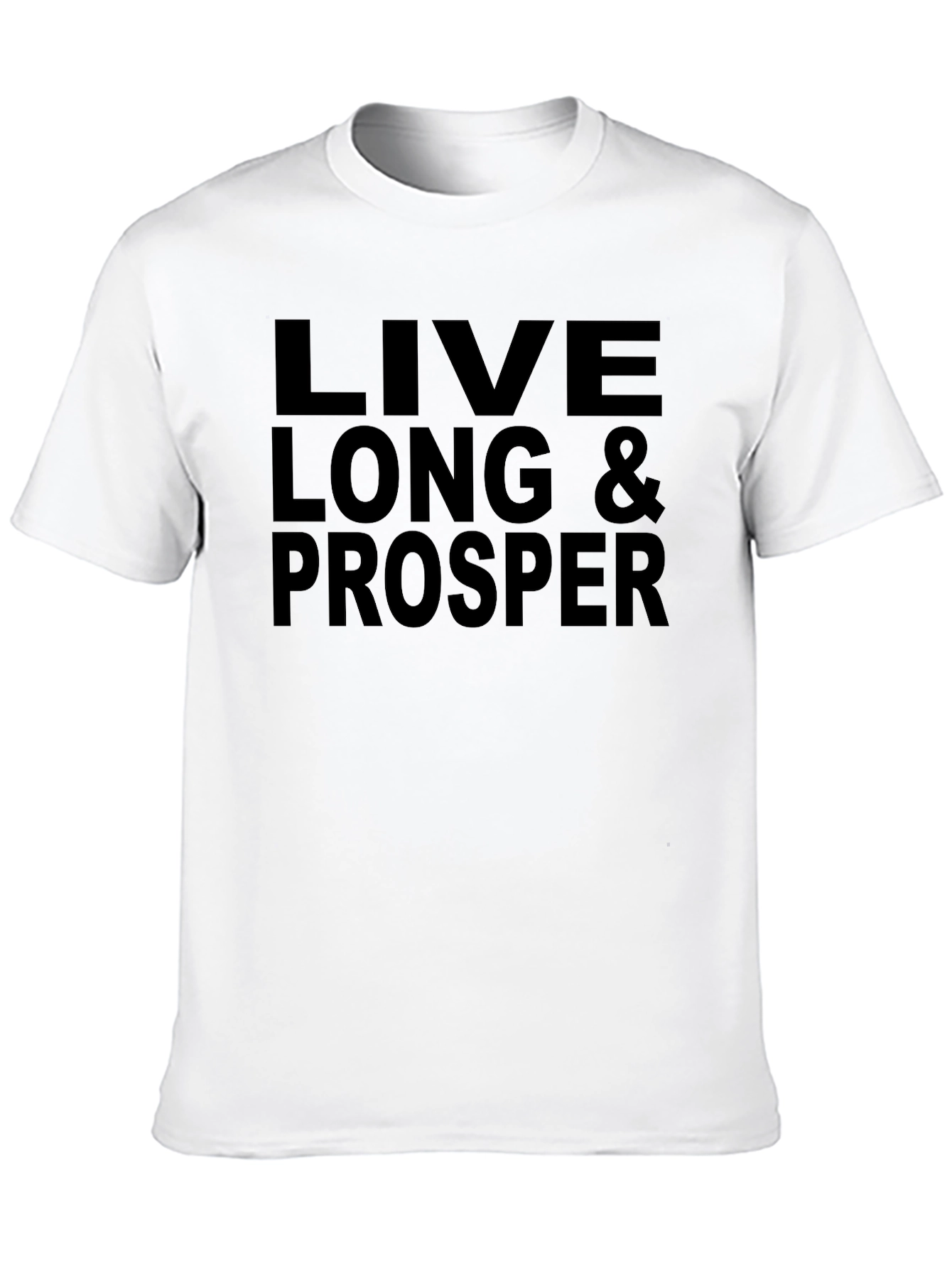 Camiseta Negra: Vive Largo y Prospera - Estilo Casual