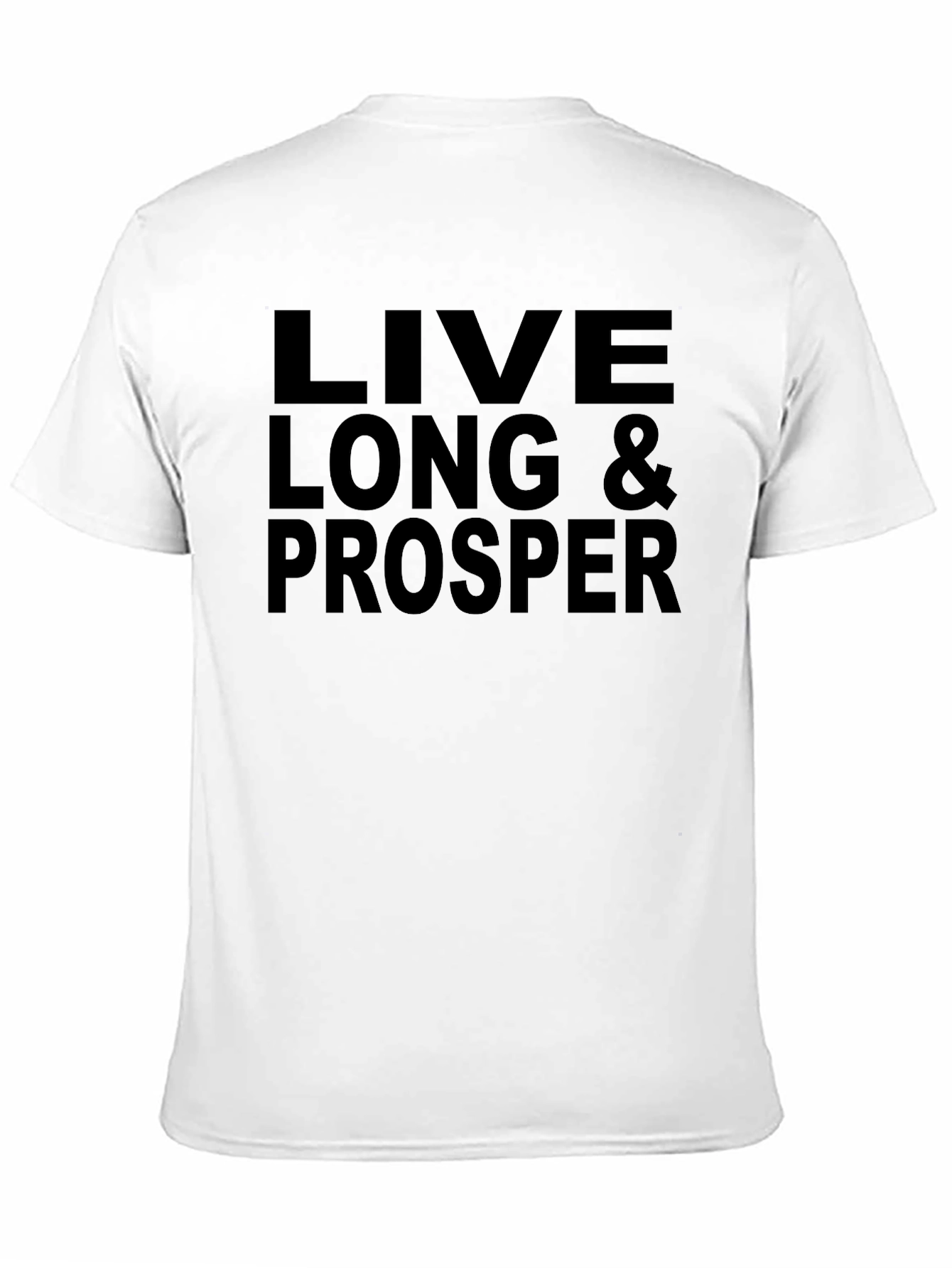 Camiseta Negra: Vive Largo y Prospera - Estilo Casual