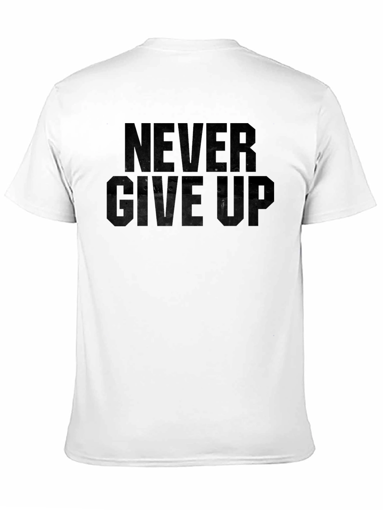 Camiseta Negra Never Give Up para Hombre
