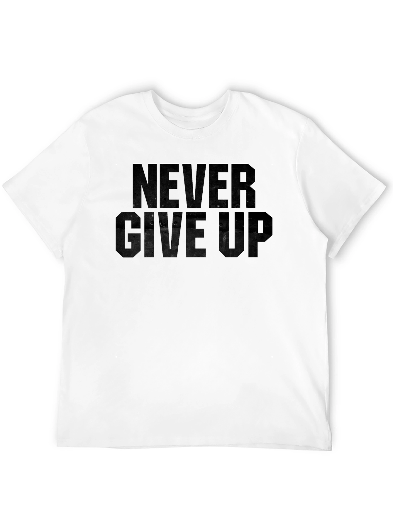 Camiseta Negra Never Give Up para Hombre