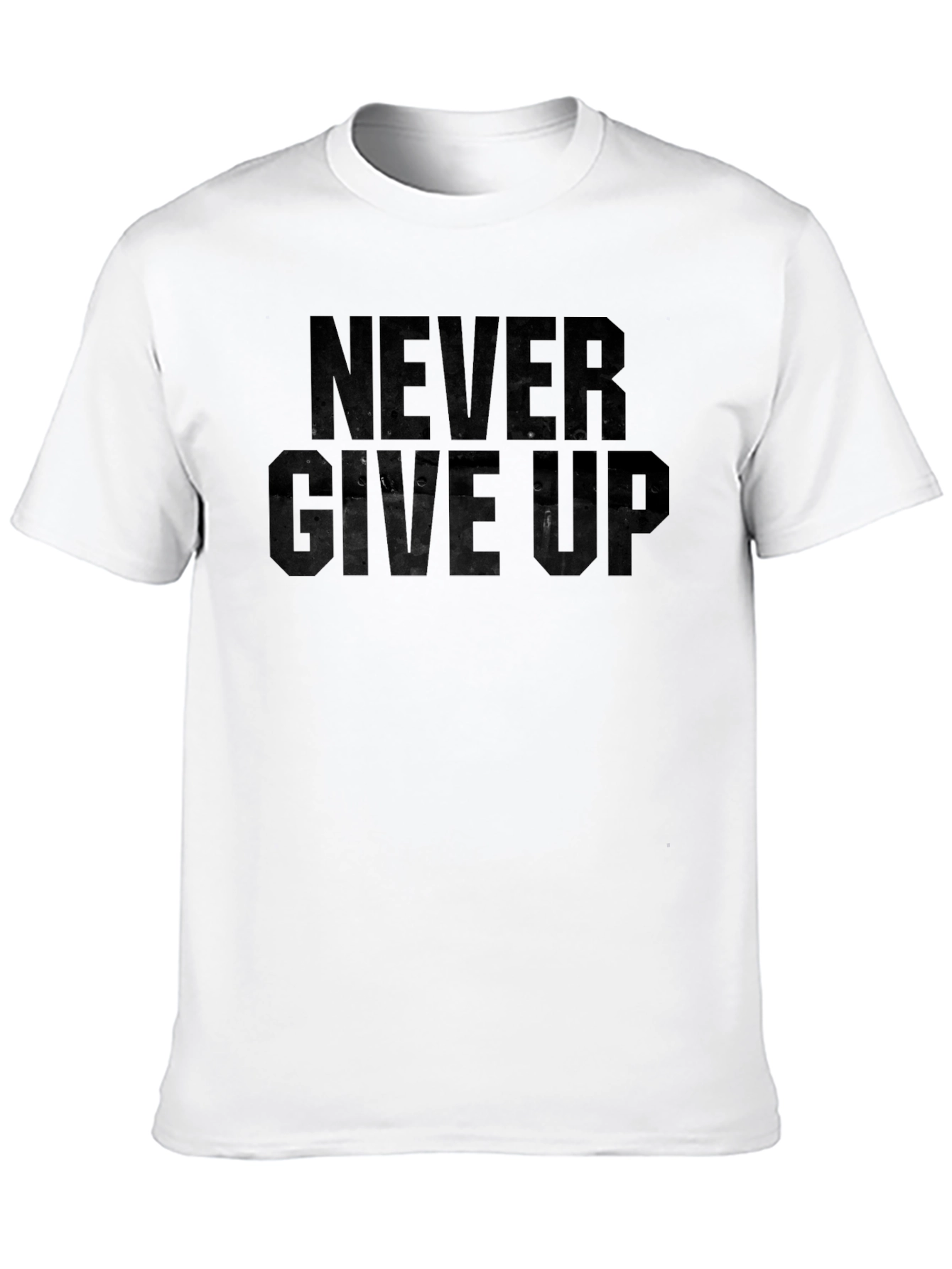 Camiseta Negra Never Give Up para Hombre