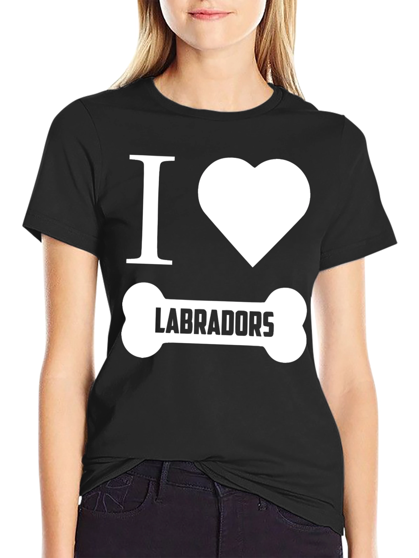 Camiseta Negra Amo Labradores