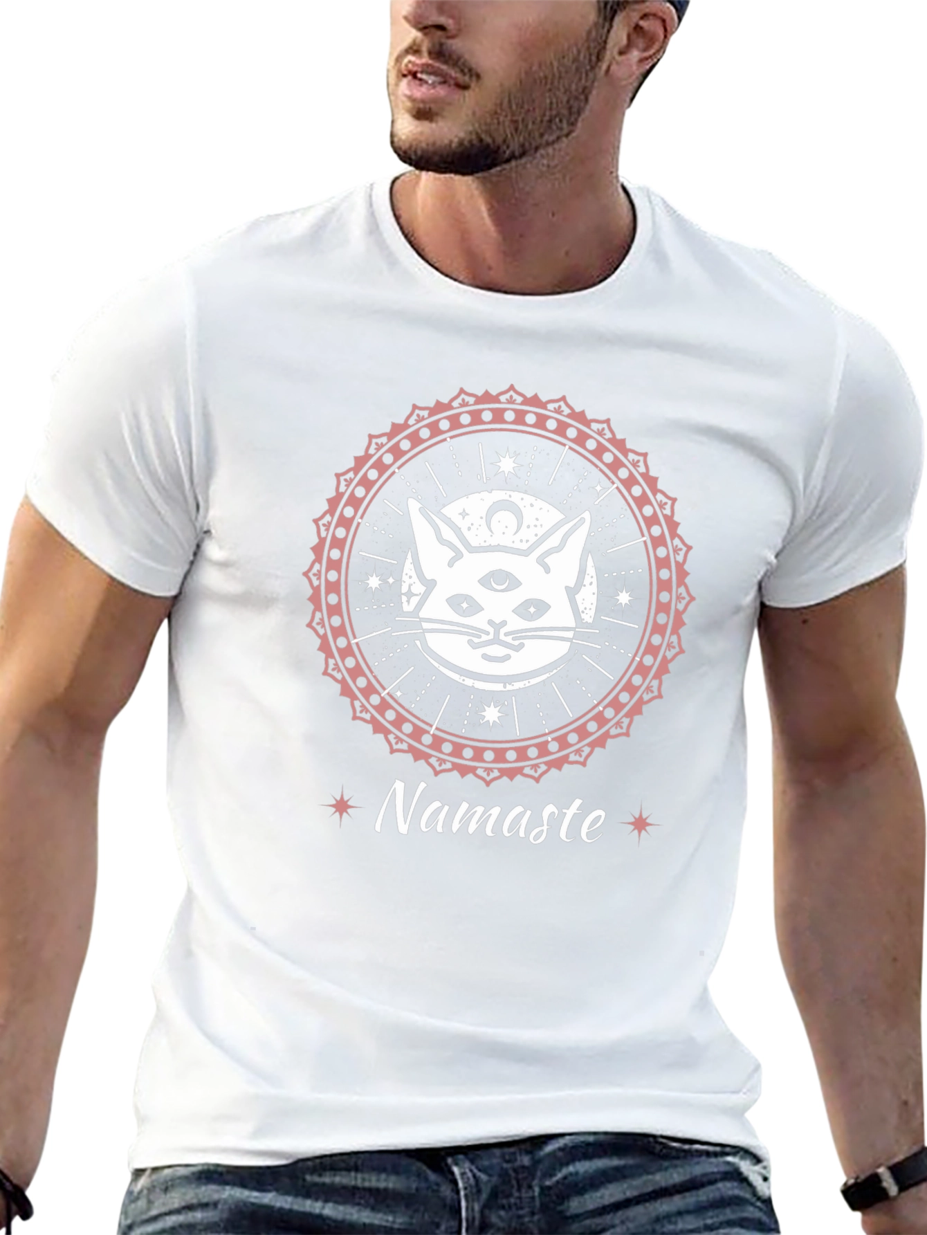 Namaste Cat T-Shirt: Third Eye Kitty Yoga Tee