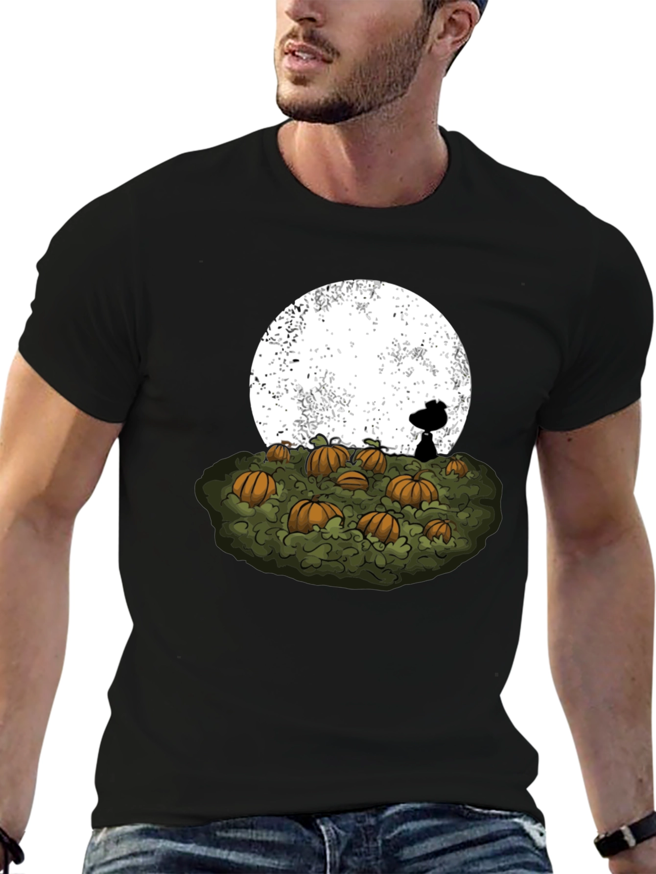 Camiseta Negra Snoopy Noche de Brujas