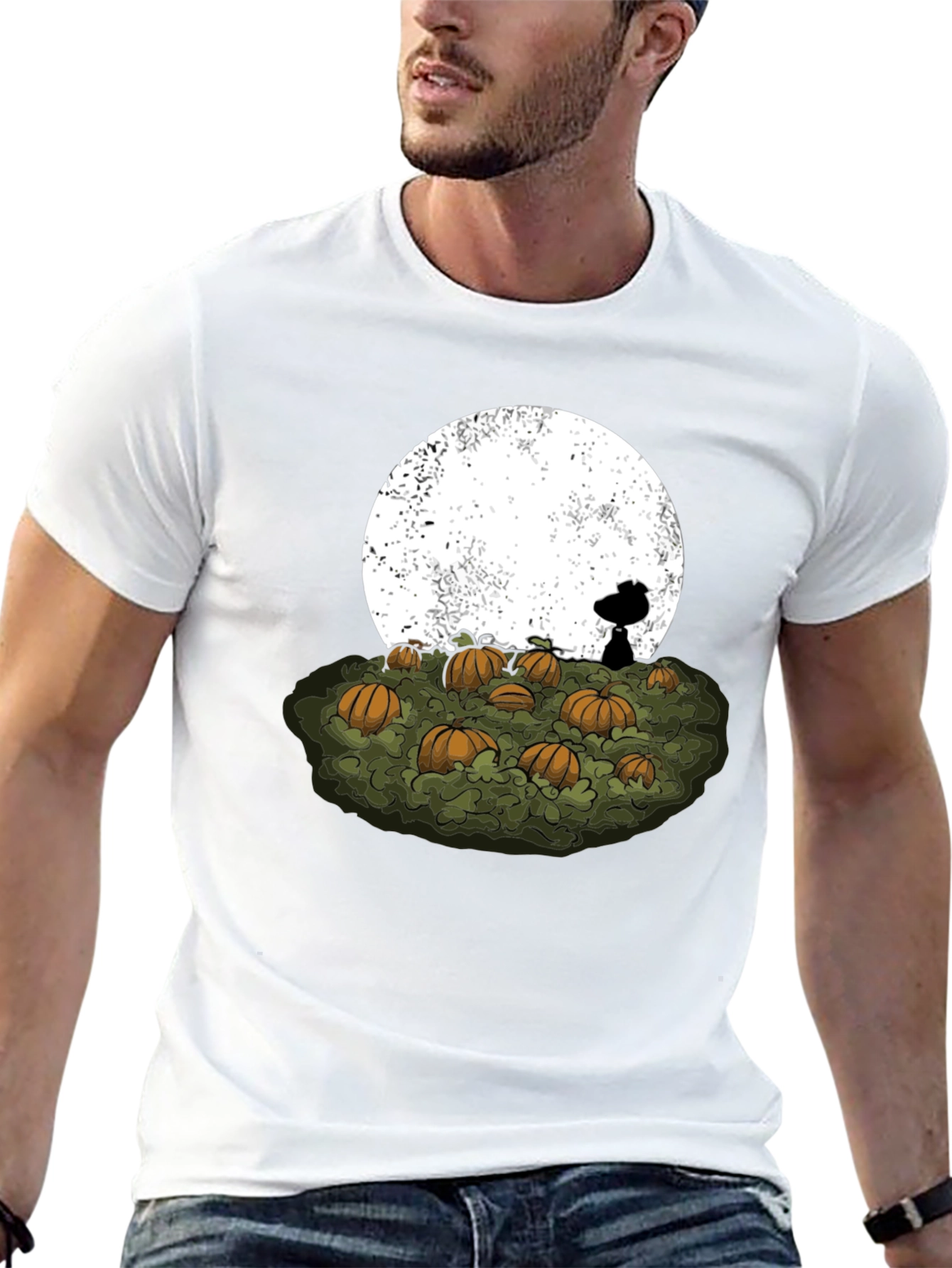 Camiseta Negra Snoopy Noche de Brujas
