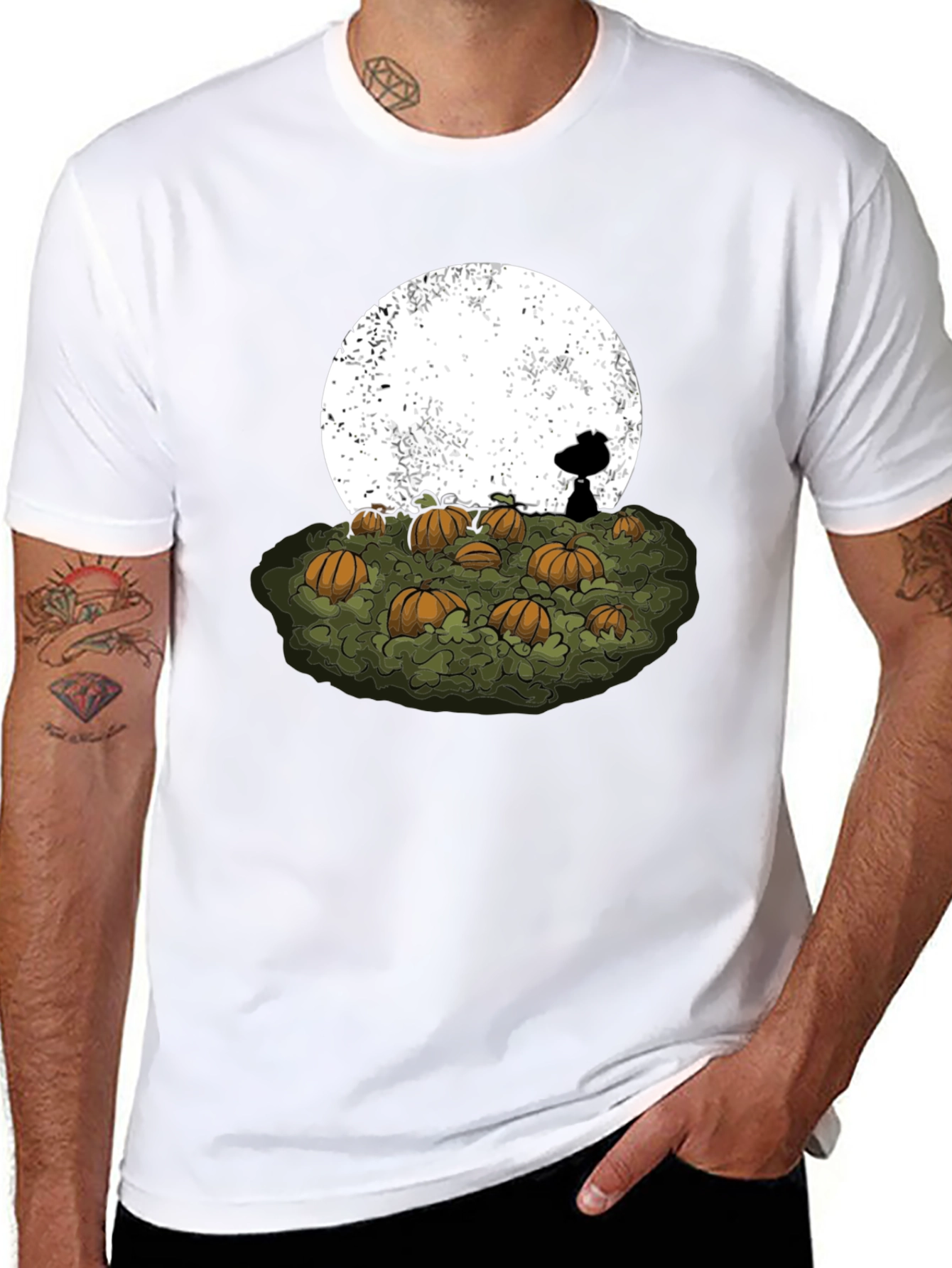 Camiseta Negra Snoopy Noche de Brujas