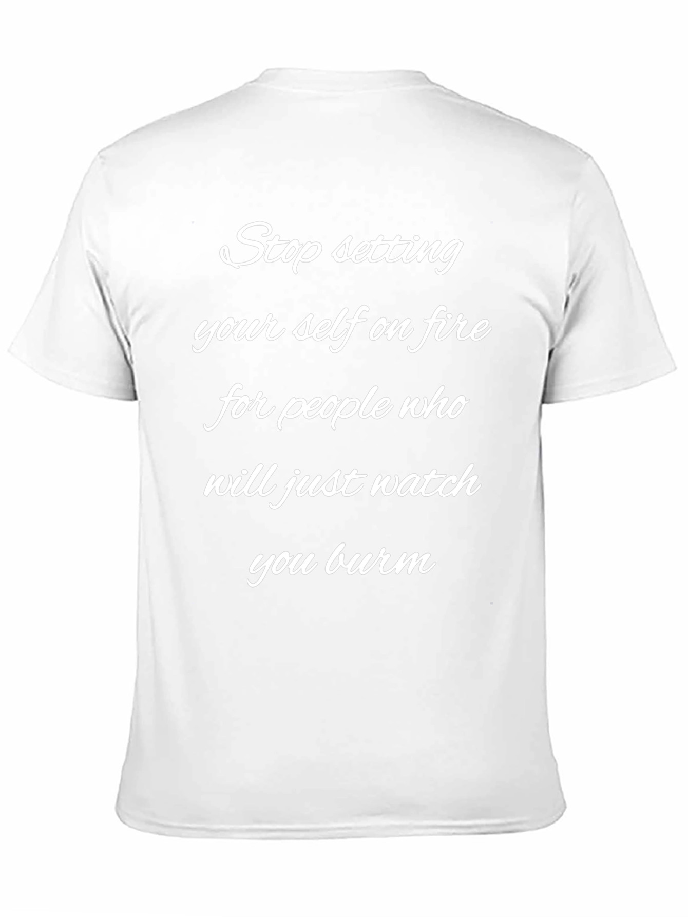 Camiseta Negra: No te quemes por otros