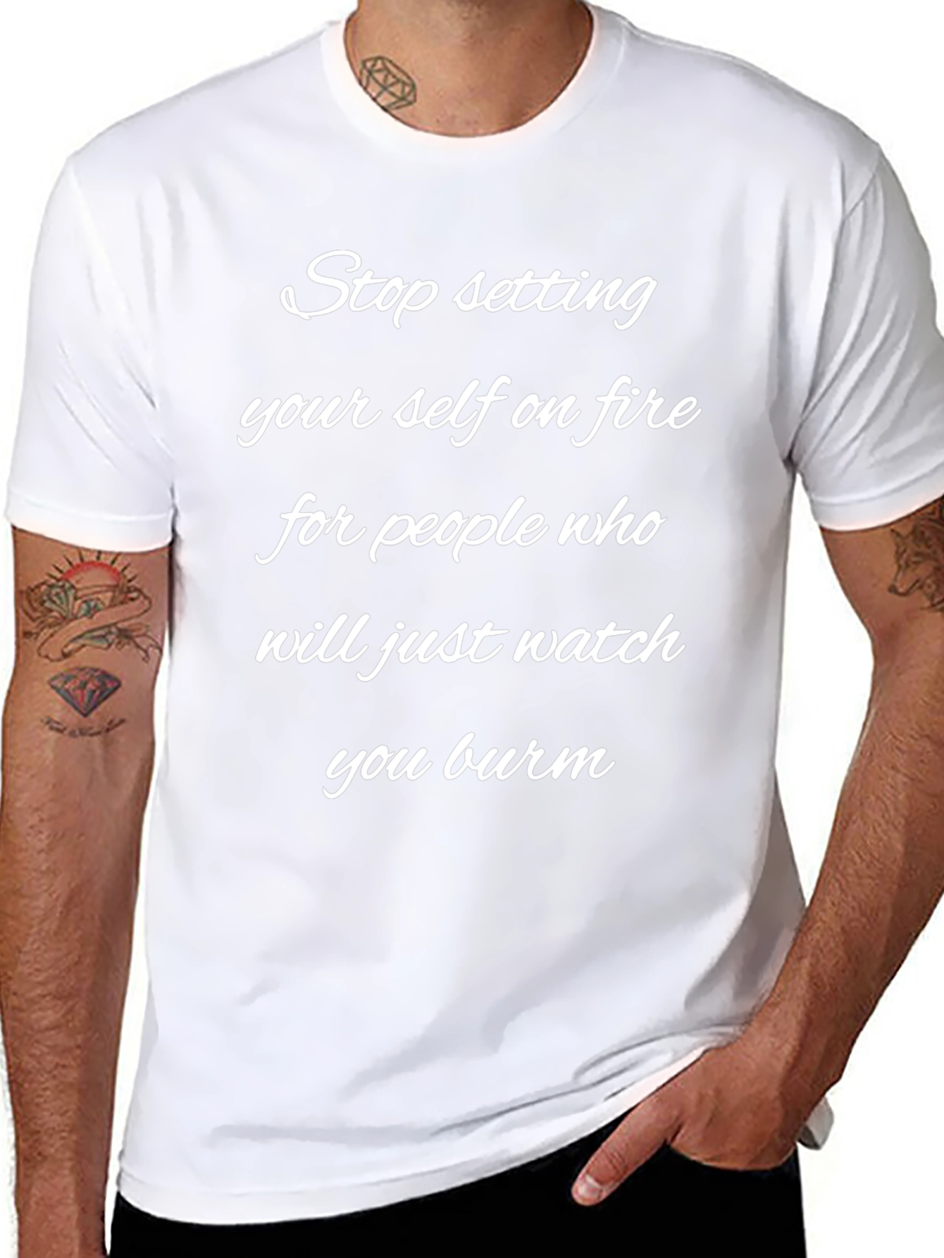 Camiseta Negra: No te quemes por otros