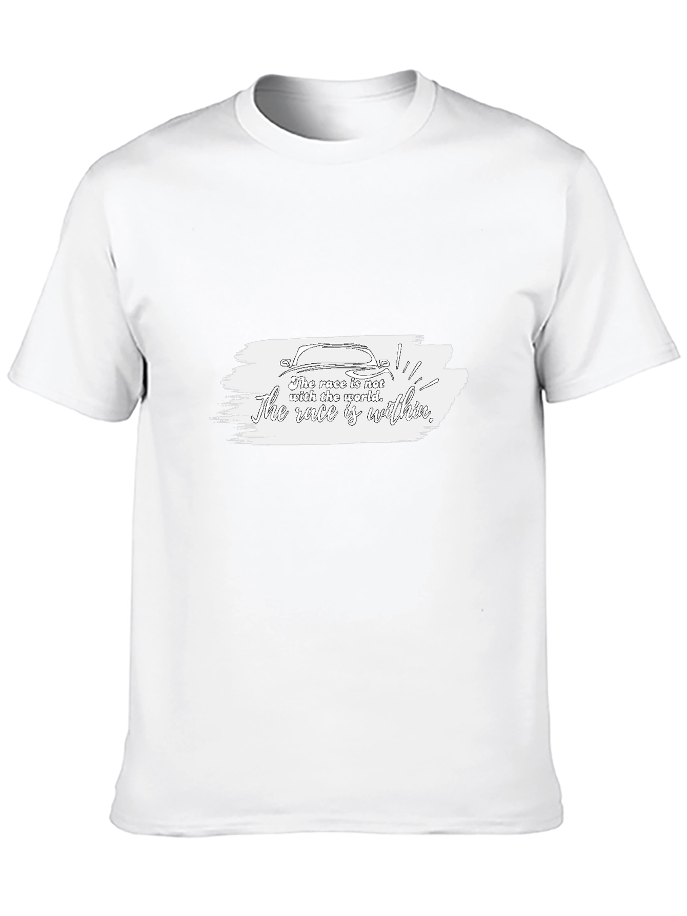 Camiseta Negra con Diseño Inspirador de Carrera