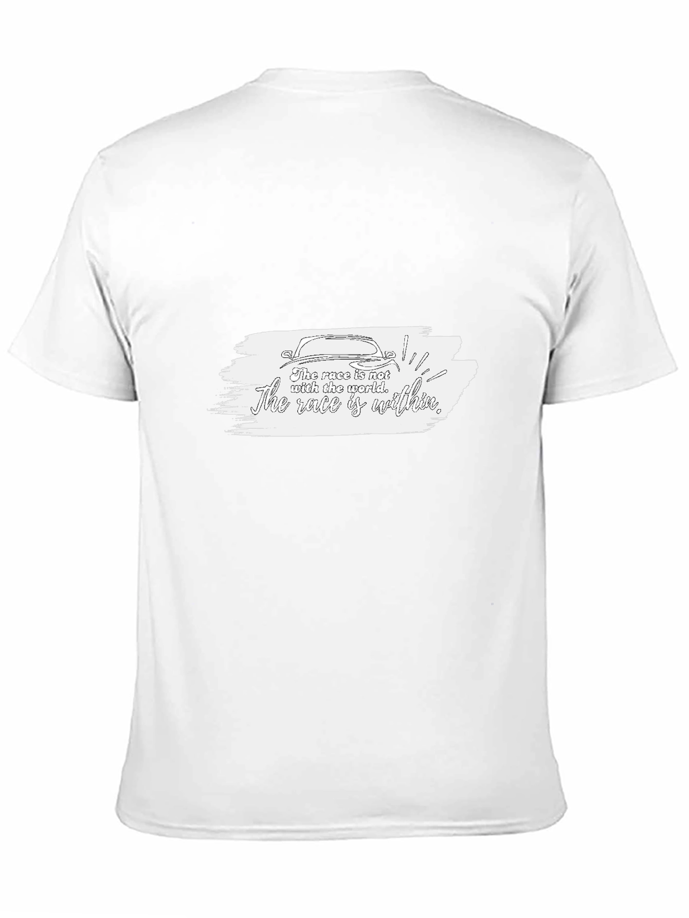 Camiseta Negra con Diseño Inspirador de Carrera
