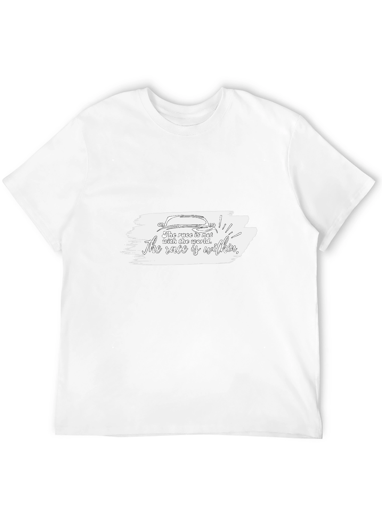 Camiseta Negra con Diseño Inspirador de Carrera