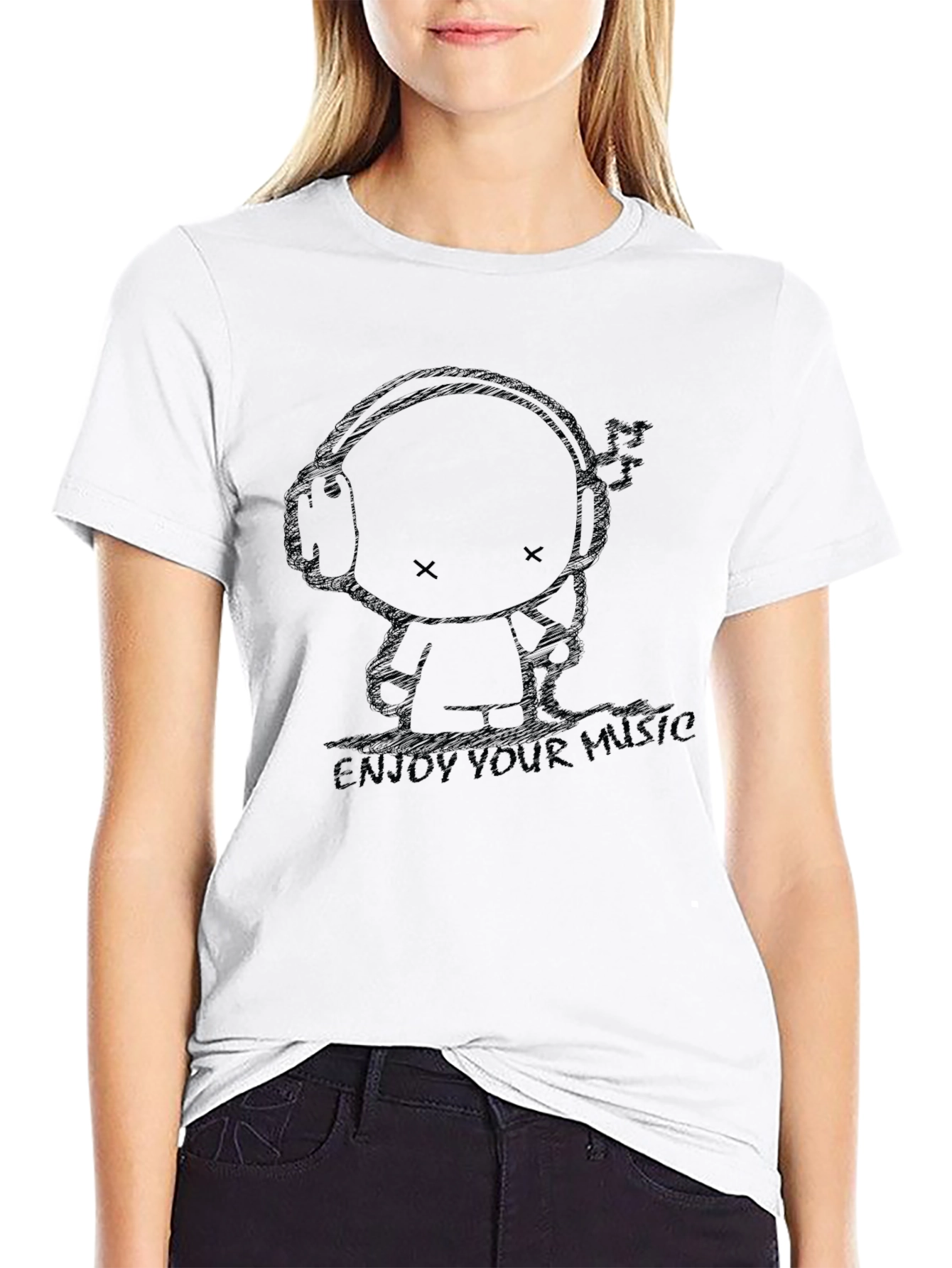 Camiseta Negra Enjoy Your Music Unisex