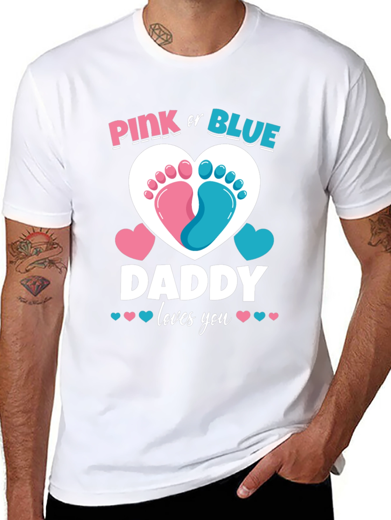 Camiseta de revelación de género para papá