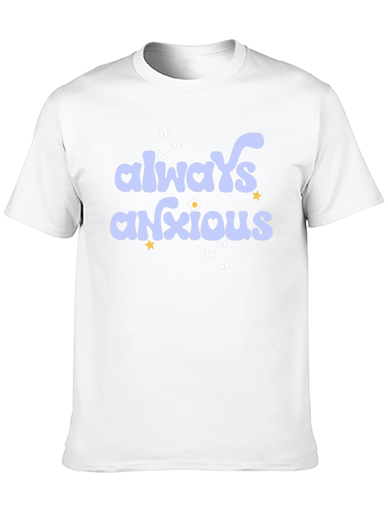 Camiseta Negra Always Anxious Estilo Retro