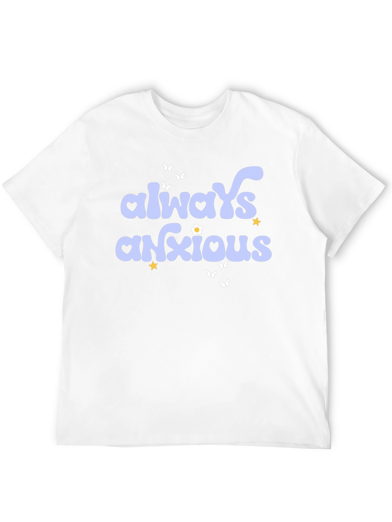 Camiseta Negra Always Anxious Estilo Retro
