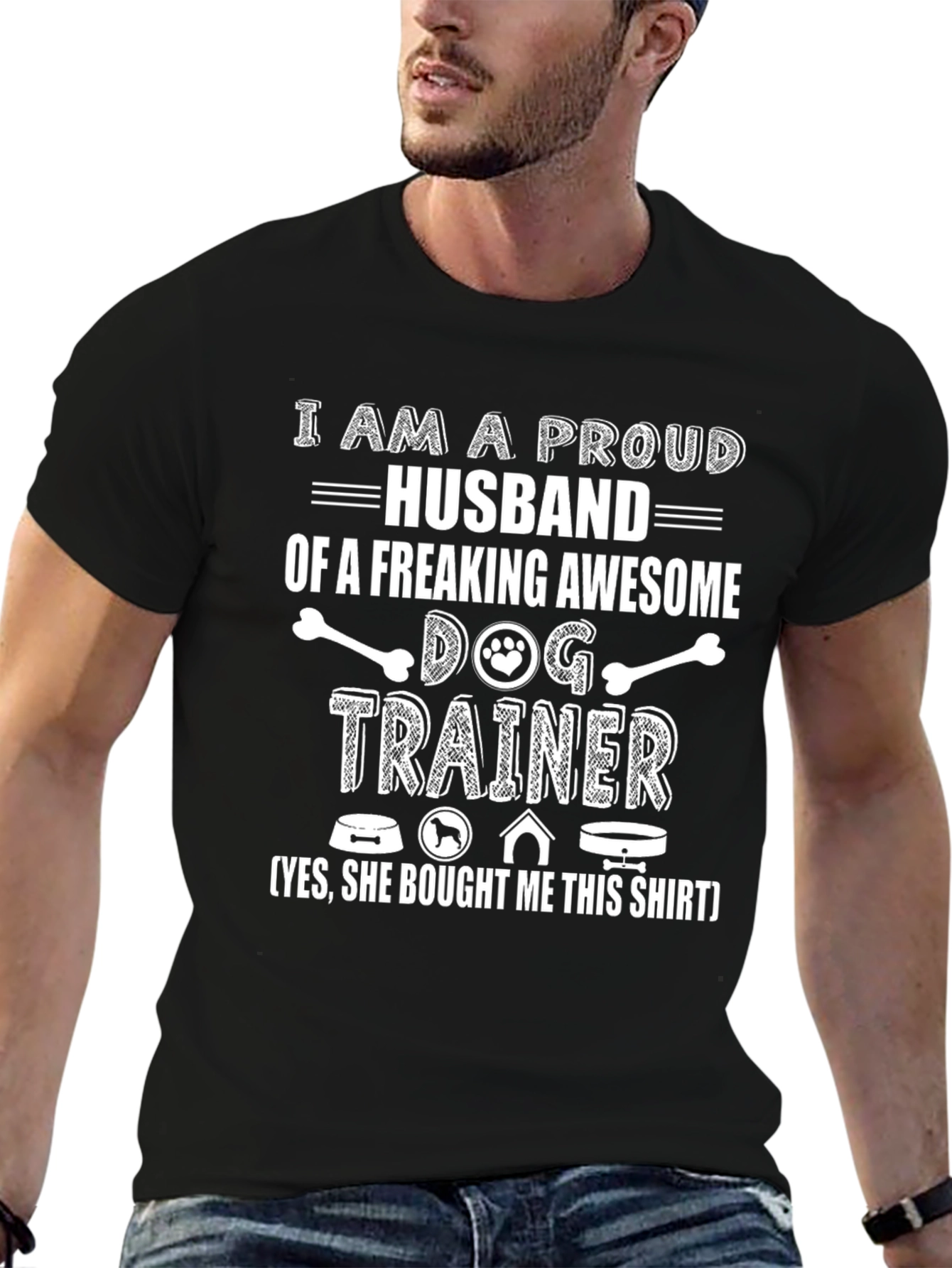 Camiseta Orgulloso Esposo Entrenador de Perros