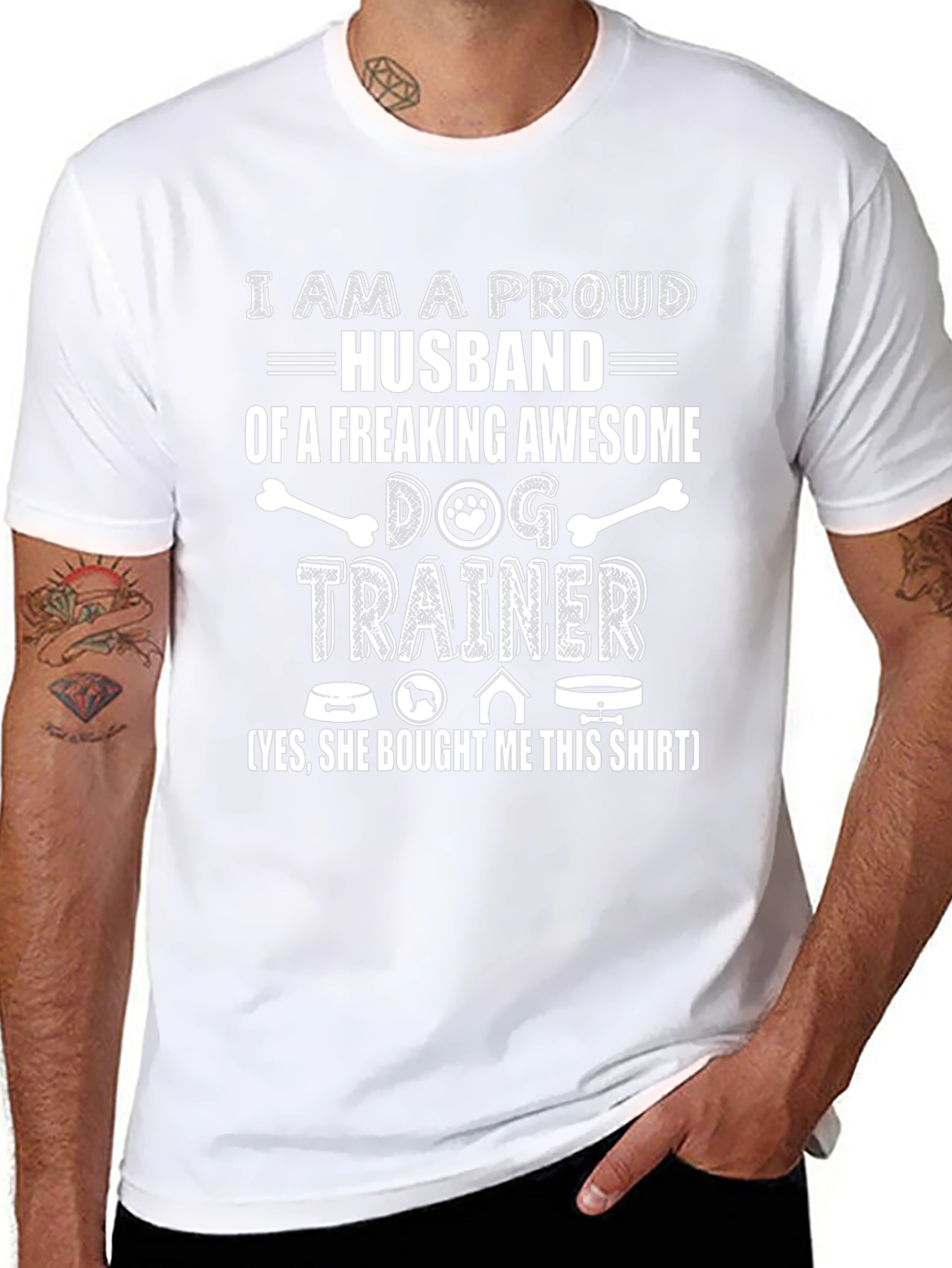 Camiseta Orgulloso Esposo Entrenador de Perros