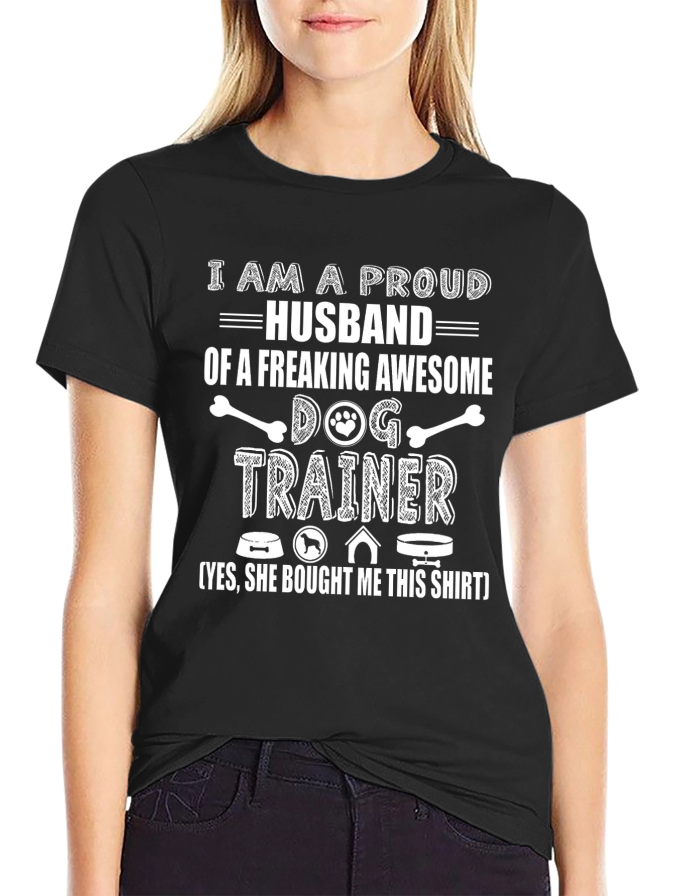 Camiseta Orgulloso Esposo Entrenador de Perros