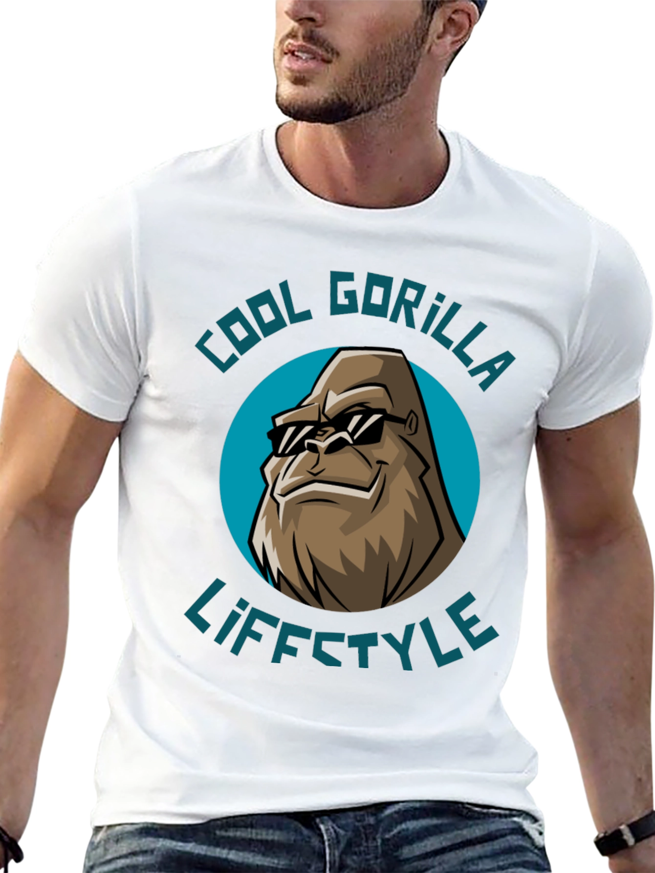 Camiseta Hombre: Cool Gorilla Lifestyle - Estilo Único
