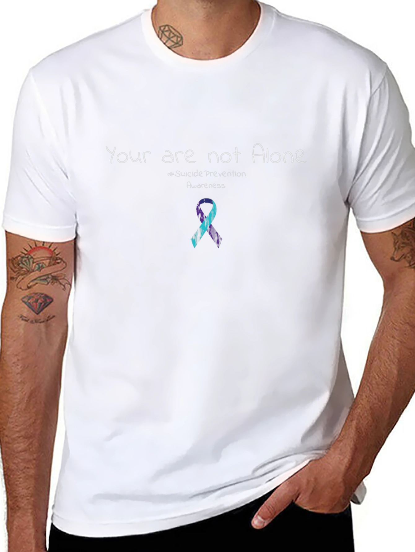 Camiseta Unisex No Estás Solo - Conciencia sobre Suicidio