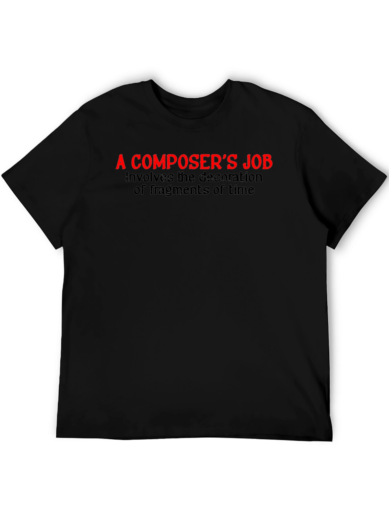 Camiseta Negra: La Labor del Compositor