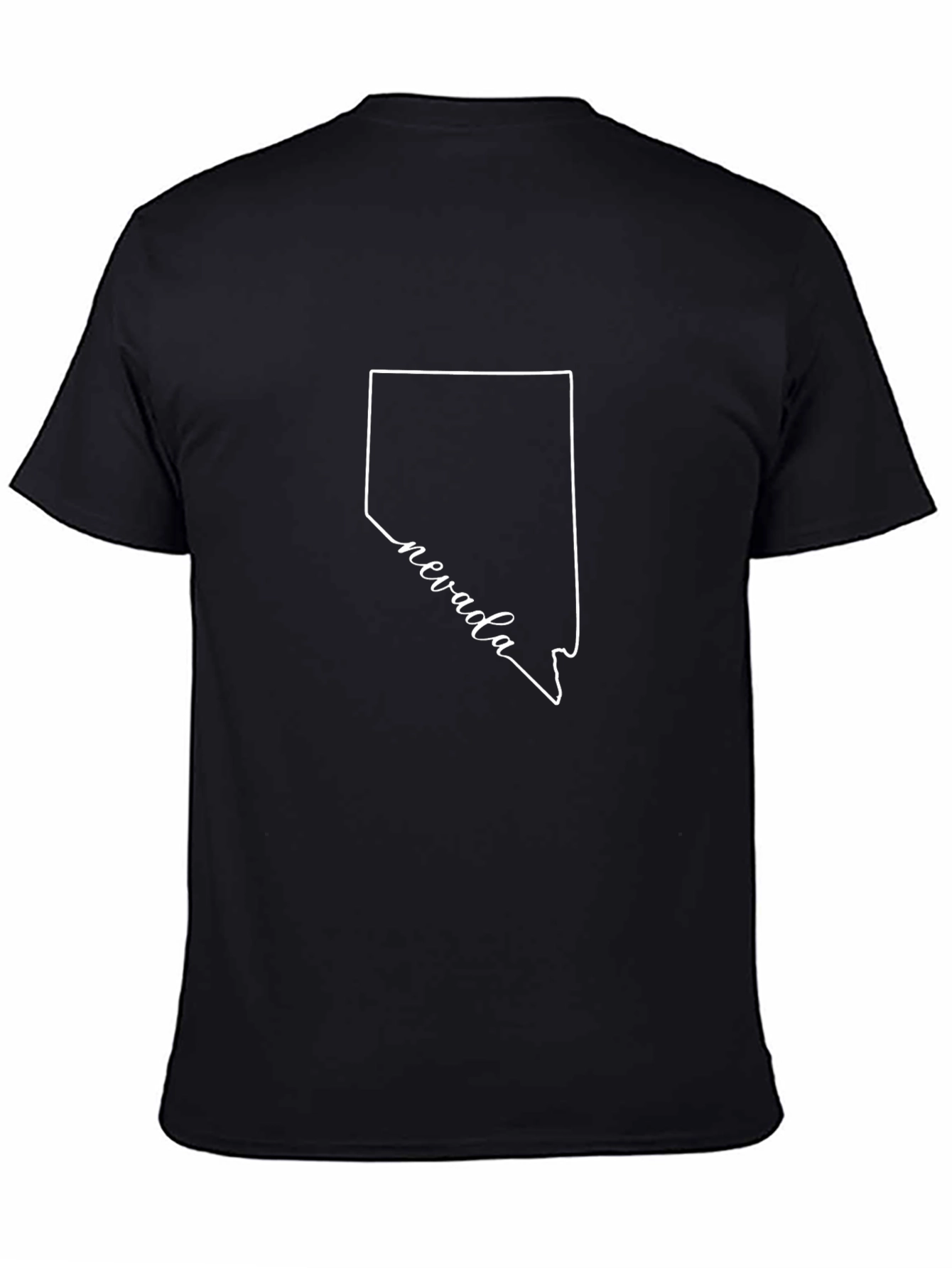 Camiseta Negra Nevada Outline para Hombre