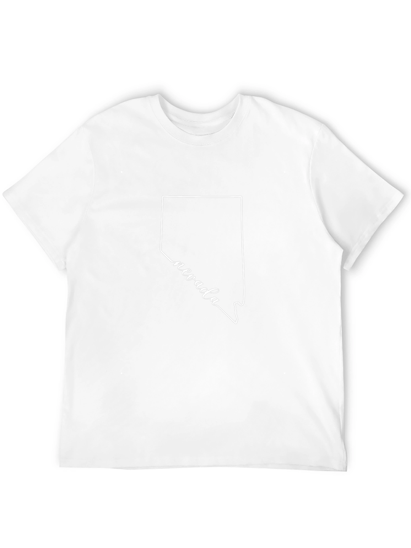 Camiseta Negra Nevada Outline para Hombre