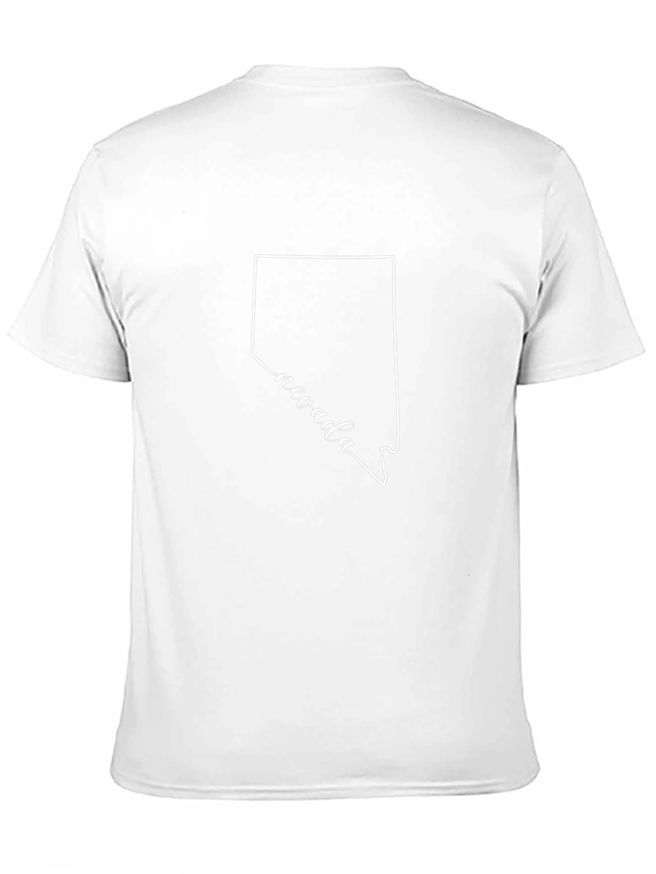 Camiseta Negra Nevada Outline para Hombre